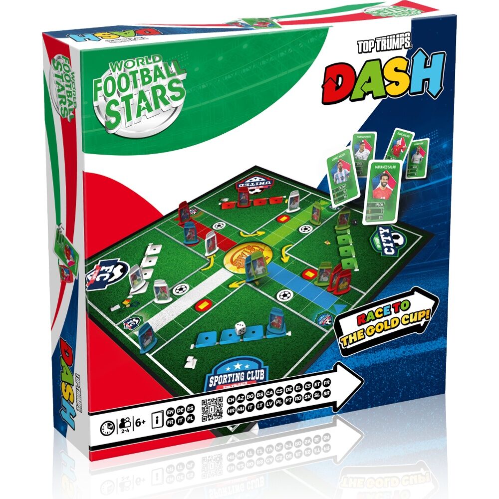 Toy Trumps World Football Stars Dash Board Game 2-4 Players Age 6+