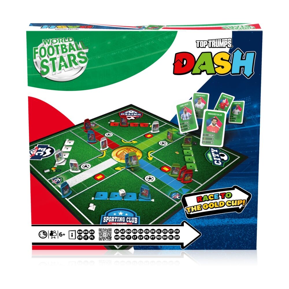 Toy Trumps World Football Stars Dash Board Game 2-4 Players Age 6+