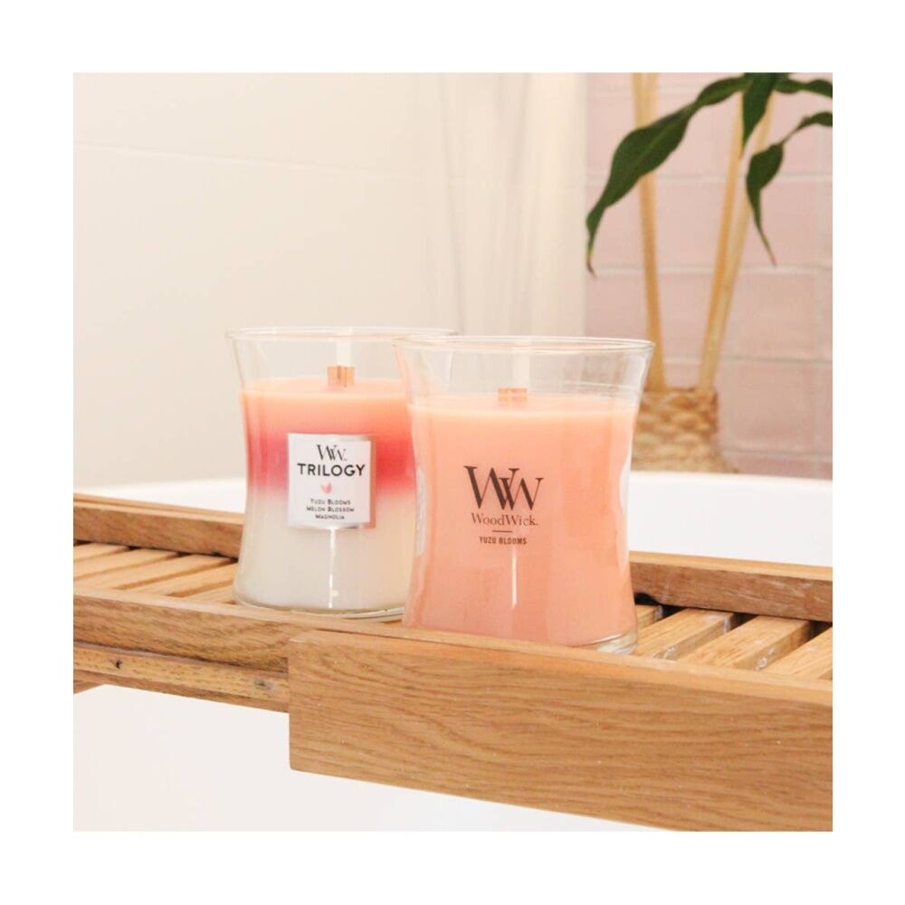 WoodWick Blooming Orchard Trilogy Scented Soy Wax Candle Crackling Wick