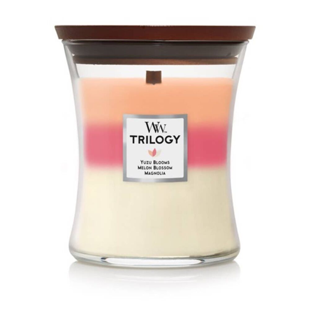 WoodWick Blooming Orchard Trilogy Scented Soy Wax Candle Crackling Wick