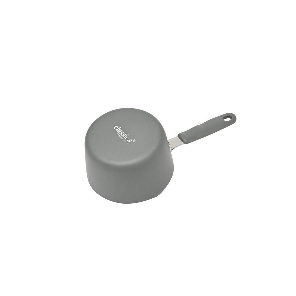 2PK Classica Mini Milk Pot Round Non-Stick Sauce Pan 12 cm Grey