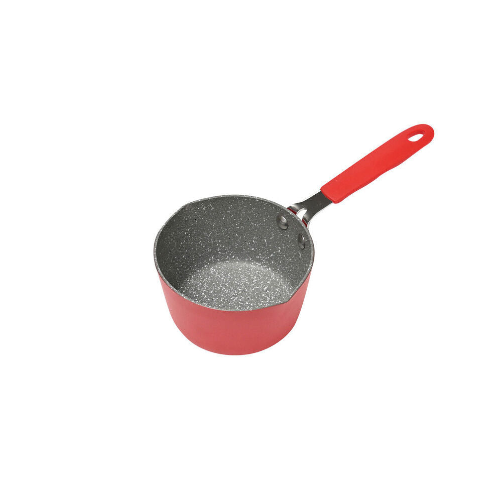 2PK Classica Mini Milk Pot Round Non-Stick Sauce Pan 12 cm Red
