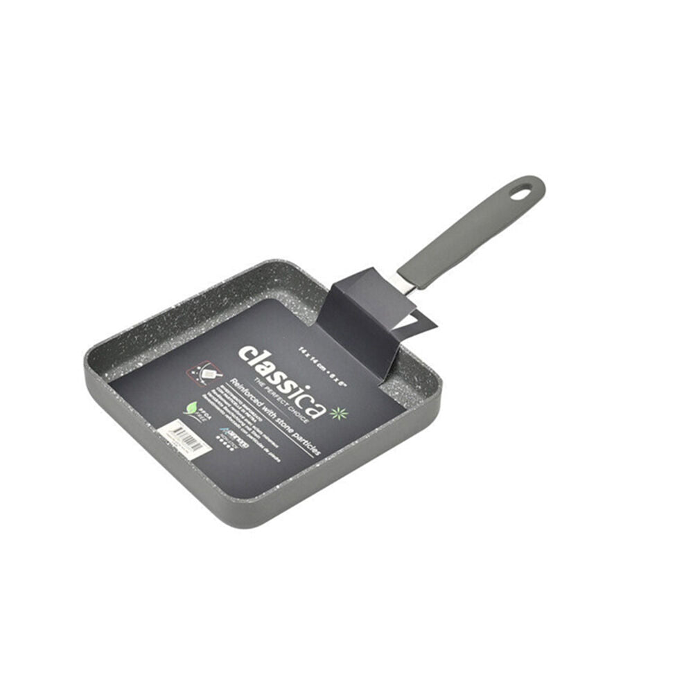 Classica Mini Grill Square Pan Non-Stick 14cm Grey