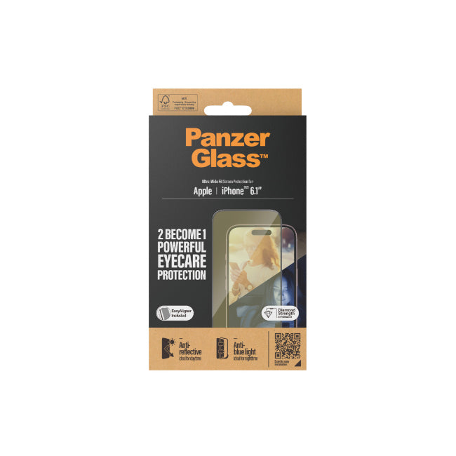 PanzerGlass UltraWide Fit Screen Protector For Apple iPhone 15