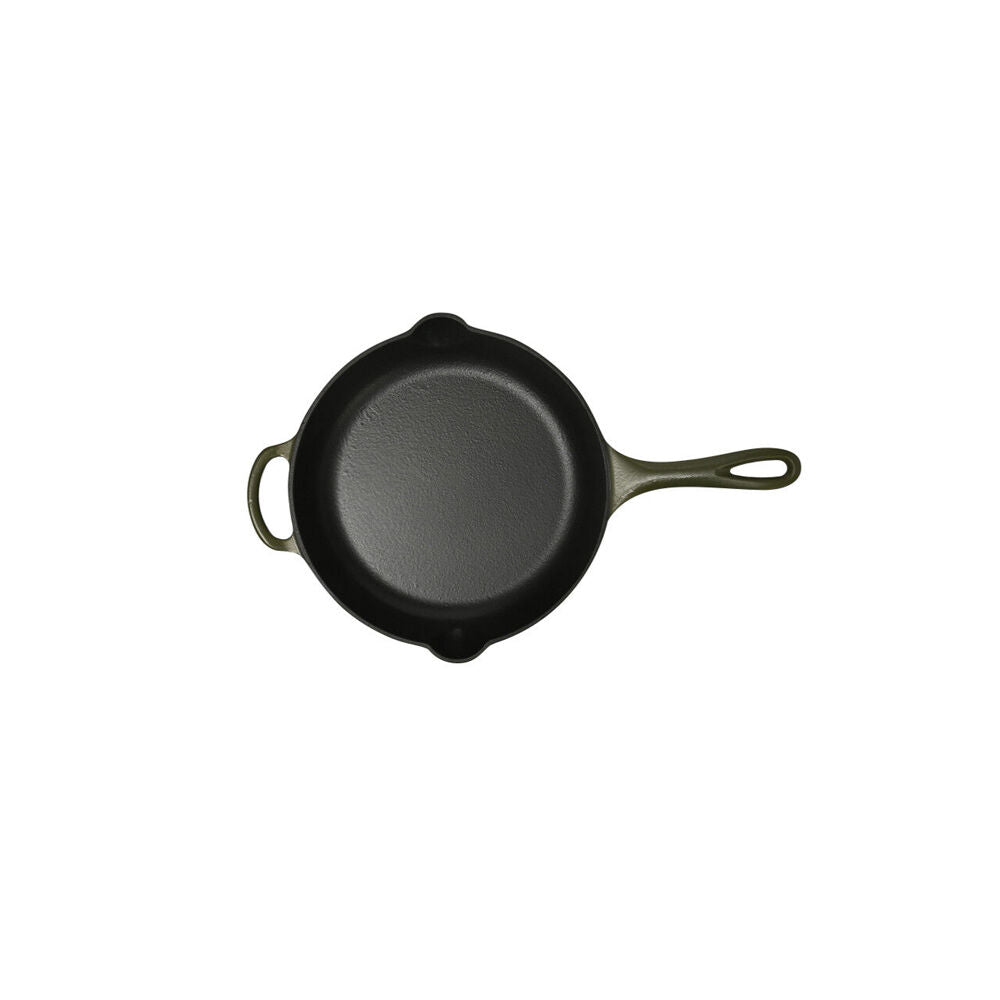 Classica Durable Cast Iron Skillet Pan w/ Handle 28x6cm Olive Green