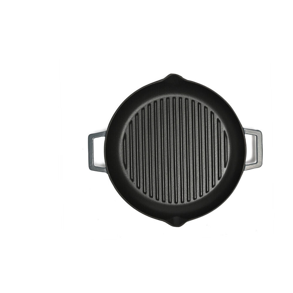 Classica Cast Iron Grill Pan Kitchen Cooking 31cm Warm Blue