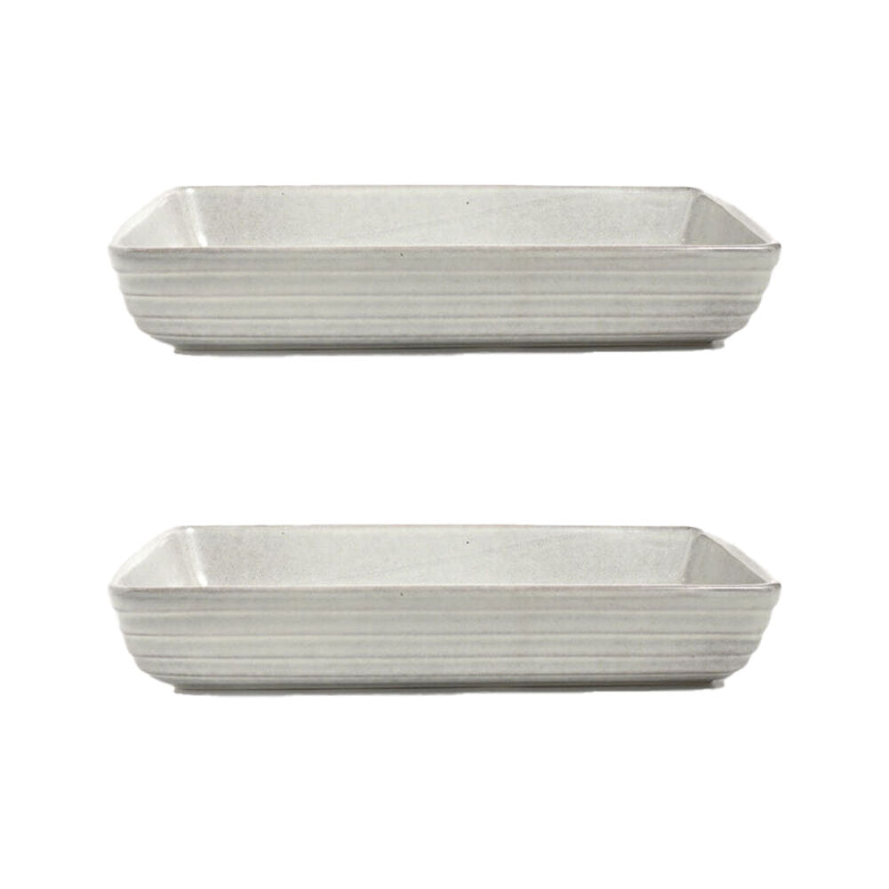 2PK Classica Lunde Rectangle Oven Baking/Roasting Dish 32x21x6cm Reactive Grey
