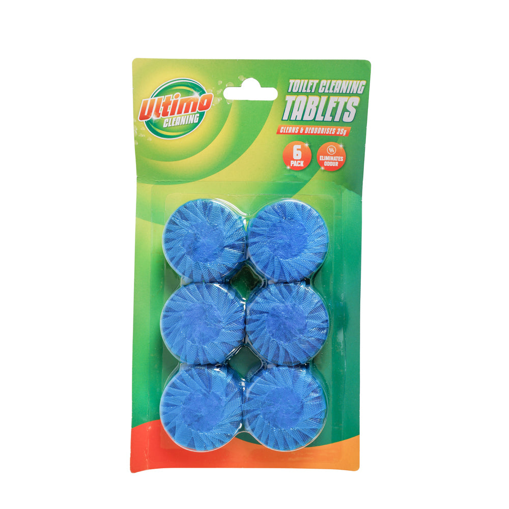 8x 6pc Ultimo Toilet Cleaning Tablets Powerful Freshening 35g A/C Op302 13x23cm