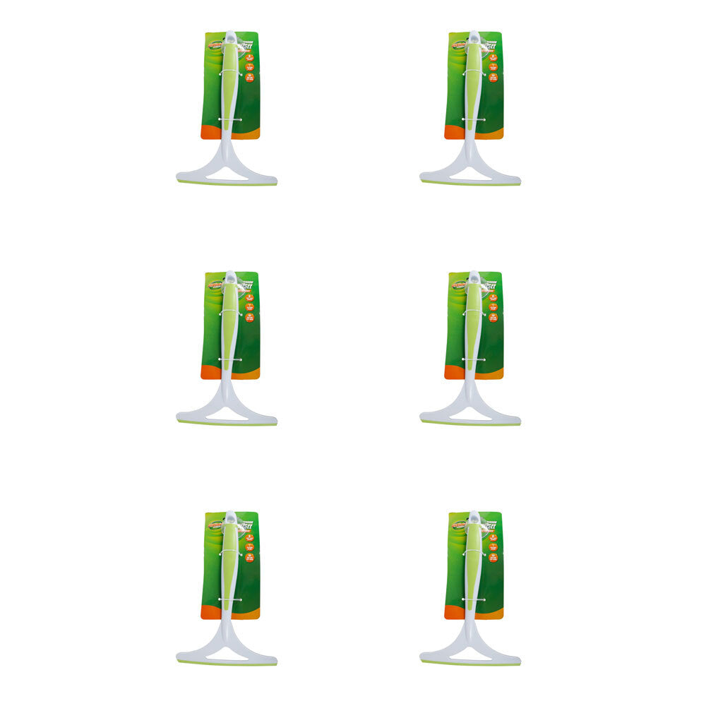 6PK Ultimo Glass Squeege w/ Suction Hook 26x18cm 2 Asst Green/Grey