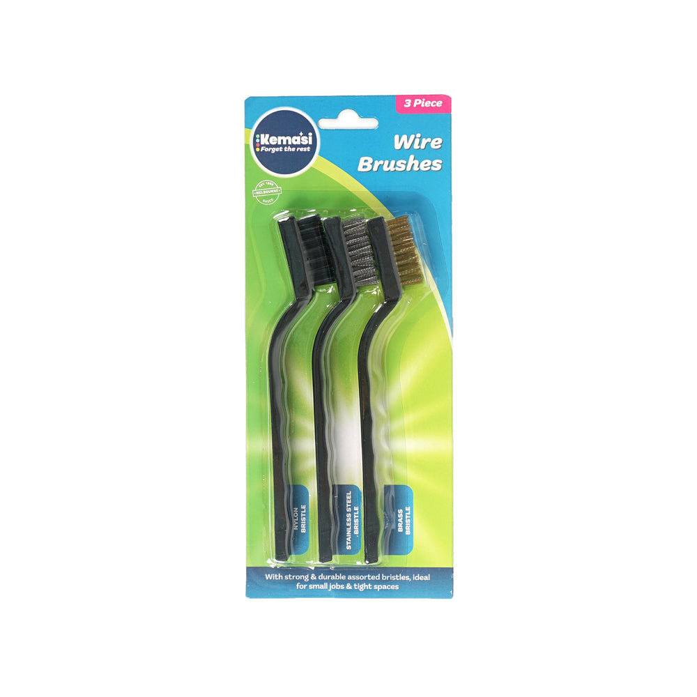 12x 3pc kemasi Wire Barbecue Brushes Home Kitchen Cleaning