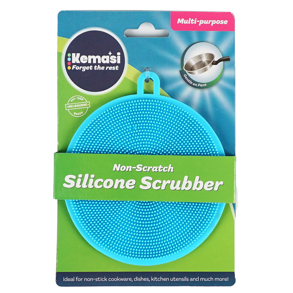 6PK kemasi Non-Scratch Silicone Scrubber Home Cleaning