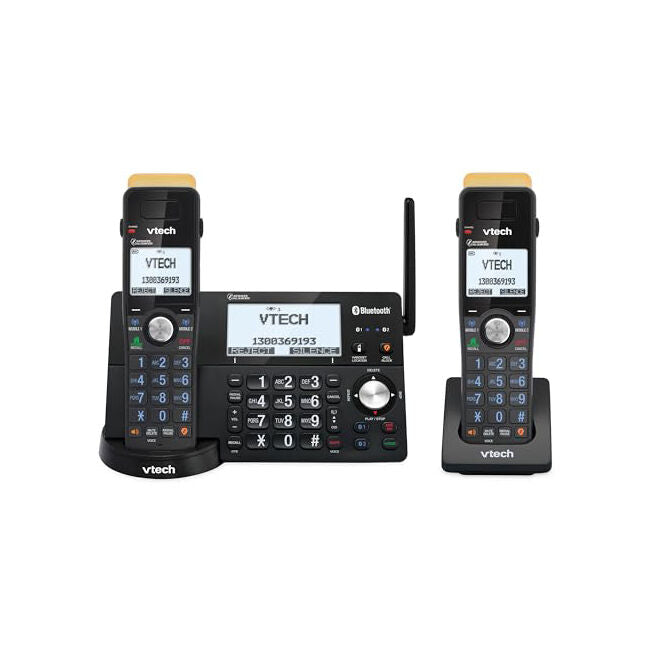 VTech CLS21250 Super Long Range DECT WiFi Cordless Home Phone W/ 2-Handset Black