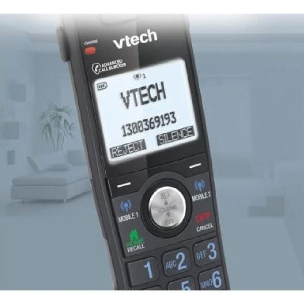 VTech CLS21250 Super Long Range DECT WiFi Cordless Home Phone W/ 2-Handset Black