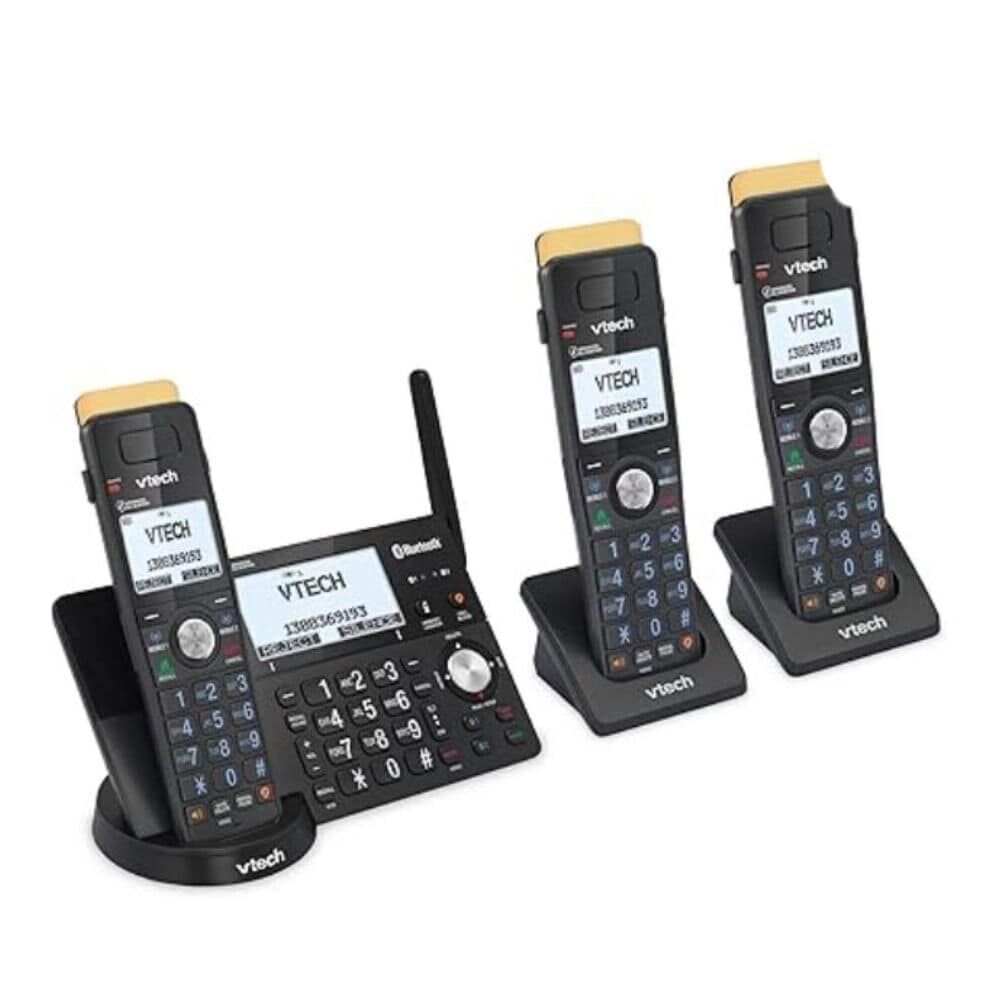 VTech CLS21250 Super Long Range DECT WiFi Cordless Home Phone W/ 3-Handset Black
