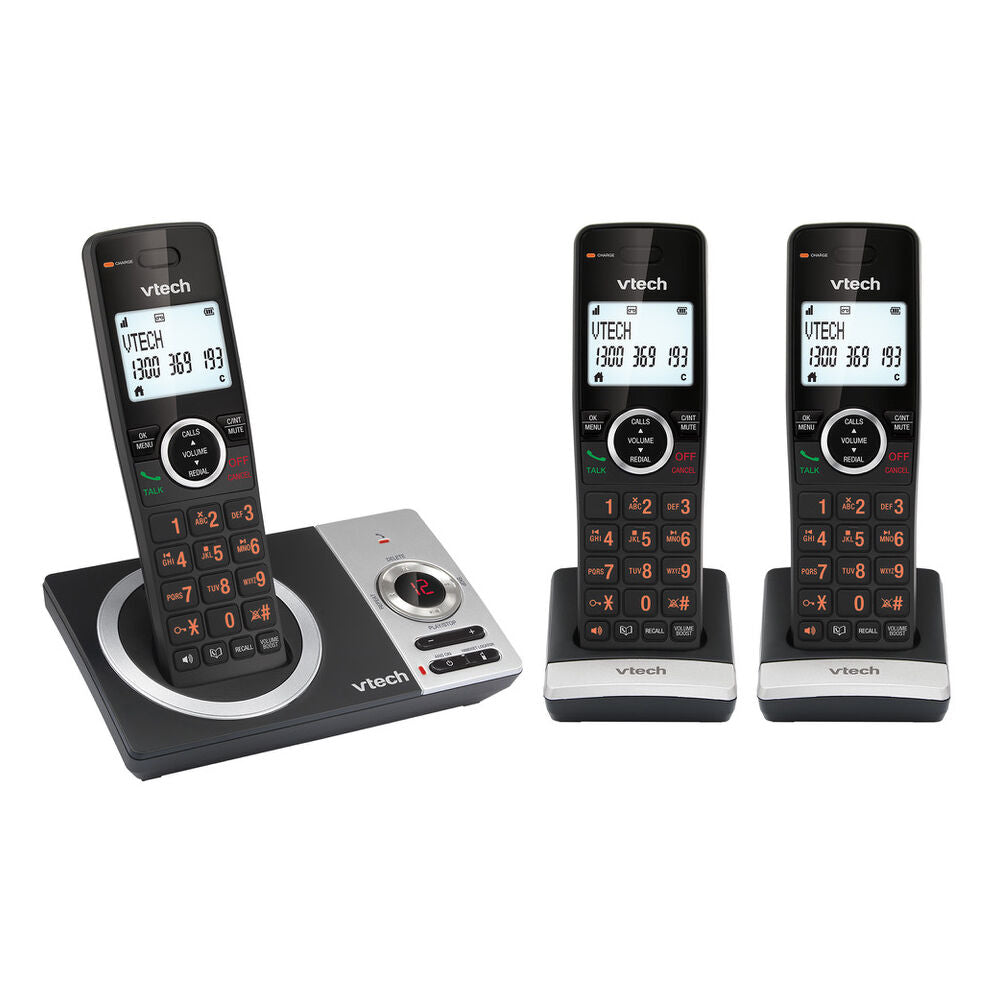 VTech CLS22050 DECT WiFi Cordless Home Phone with 3-Handset Black