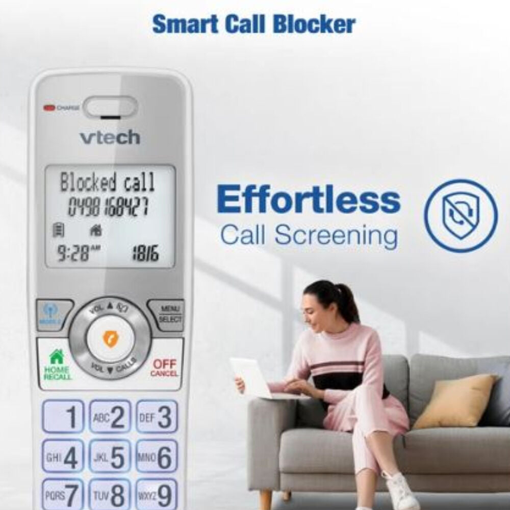VTech CLS22150 DECT6.0 WiFi Cordless Home Phone with 3-Handset Silver