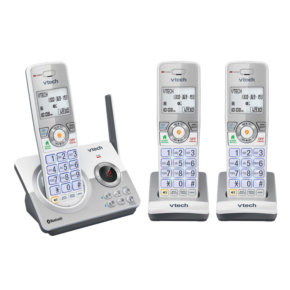 VTech CLS22150 DECT6.0 WiFi Cordless Home Phone with 3-Handset Silver