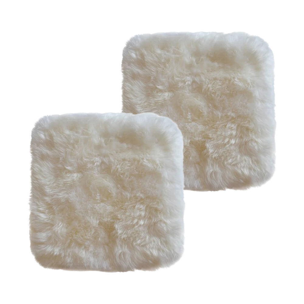 2PK Huxford Grove The Gulgong Sheepskin Cushion Cover 50cm - Ivory