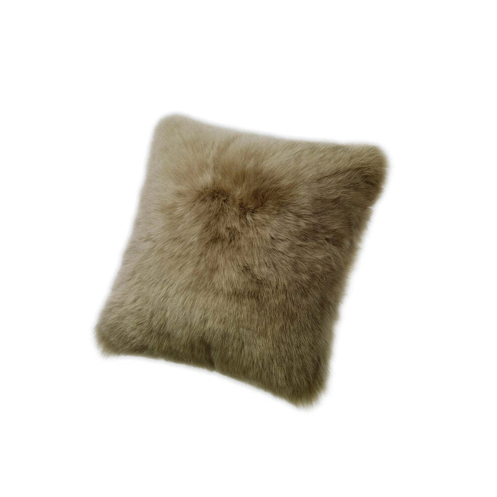 2PK Huxford Grove The Gulgong Sheepskin Cushion Cover 40cm - Taupe