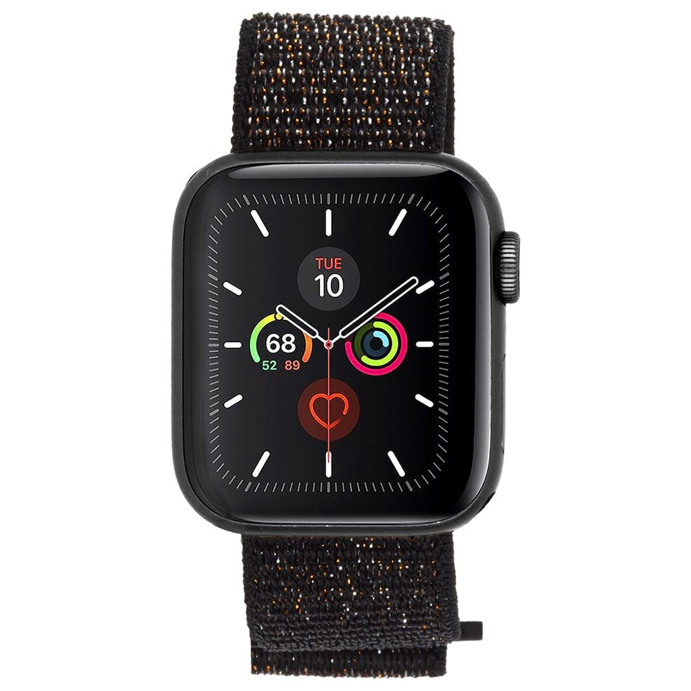 Case-Mate Nylon Sport Apple Watch Band 42-44mm - Mixed Metallic Black
