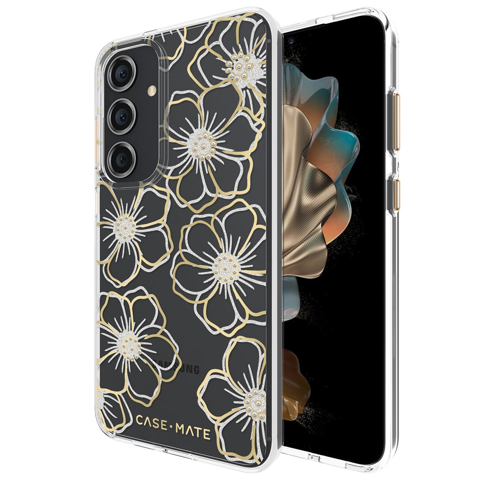 Case-Mate Floral Gems Case Cover For Samsung Galaxy S24+ - Gold