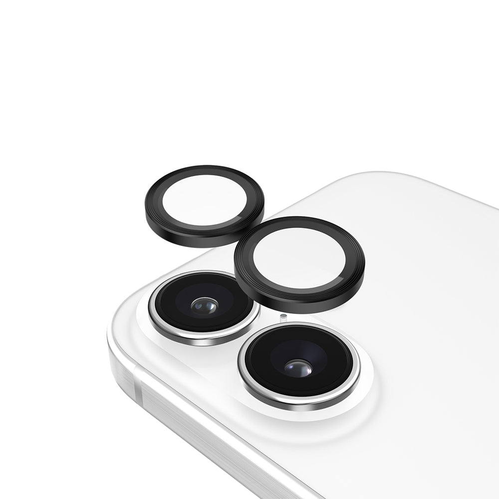2PK Case-Mate Aluminium Ring Lens Protector For Apple iPhone 16 Plus Black