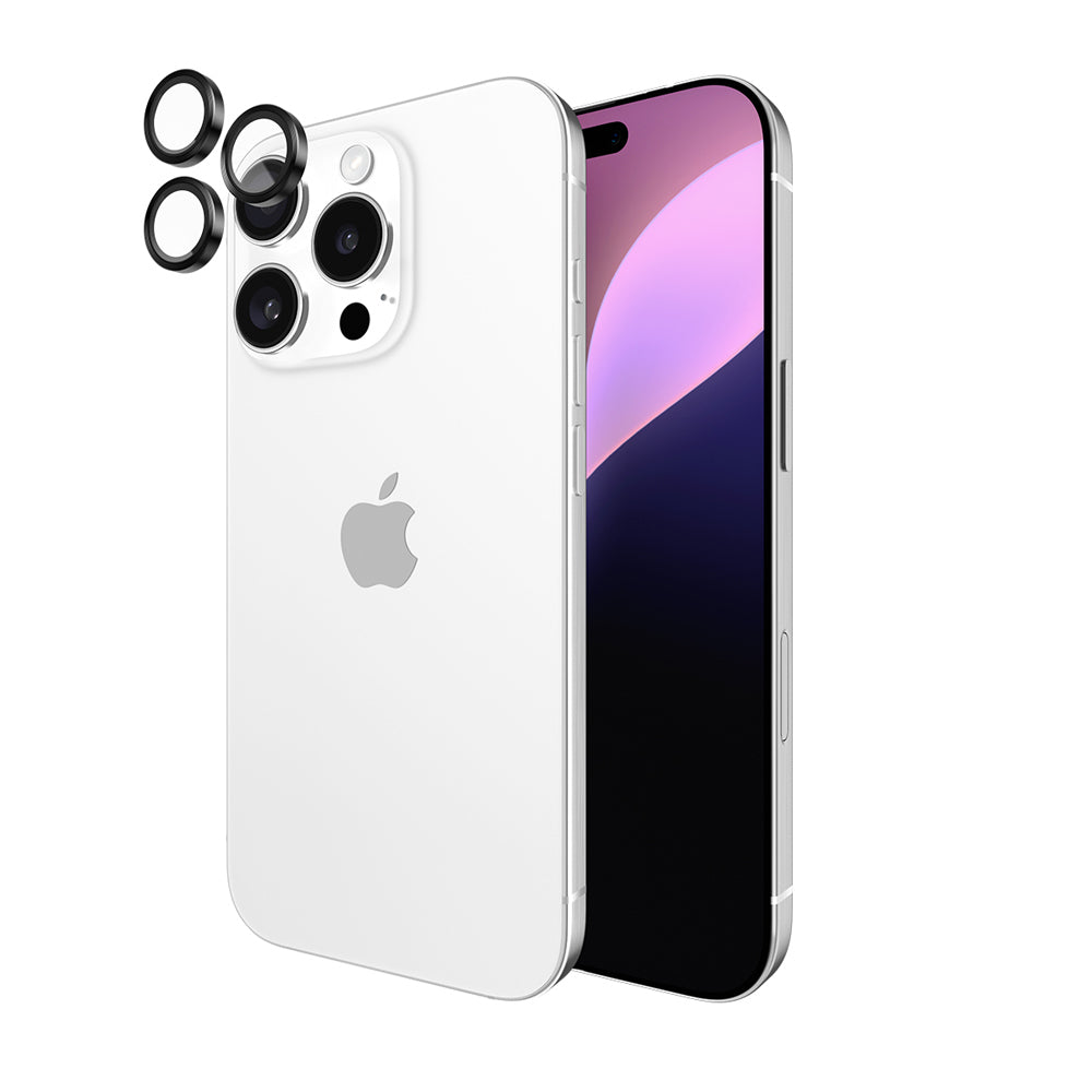 2PK Case-Mate Aluminum Ring Lens Protector For iPhone 16 Pro/Pro Max Black