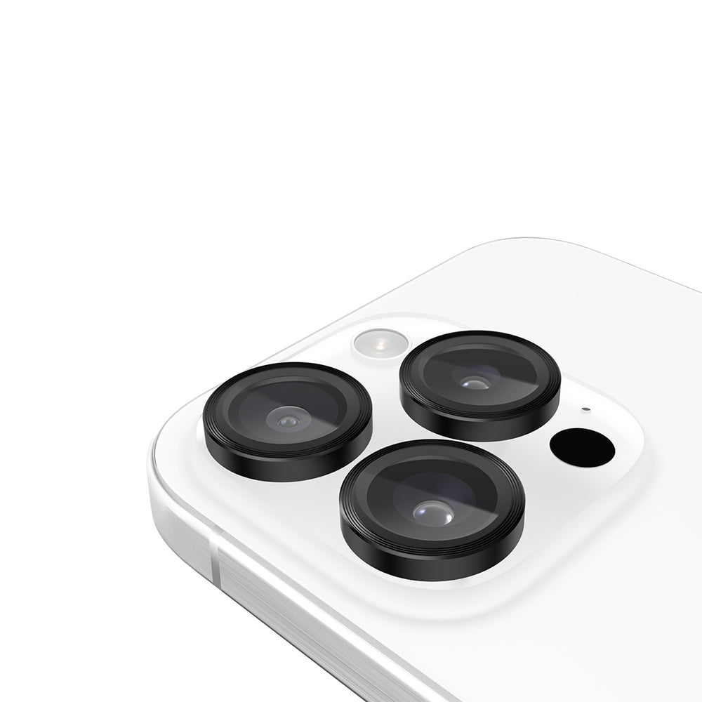 2PK Case-Mate Aluminum Ring Lens Protector For iPhone 16 Pro/Pro Max Black
