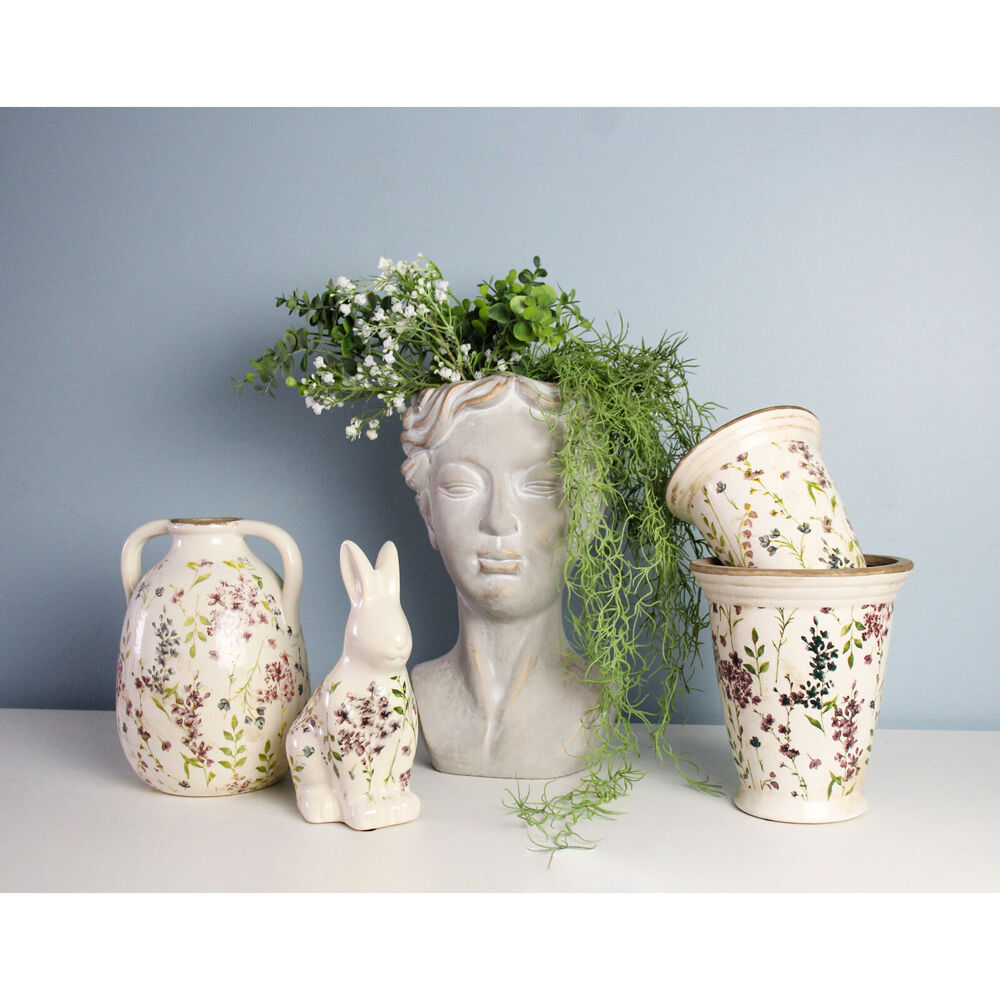 LVD Ceramic Flower Vase Urn Home Decor 21cm Peite Maison
