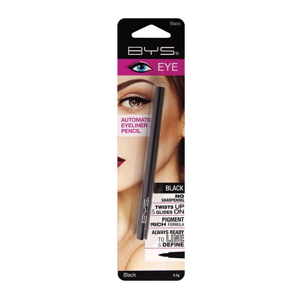 3PK BYS Automatic 0.2g Eyeliner Pencil Makeup Black