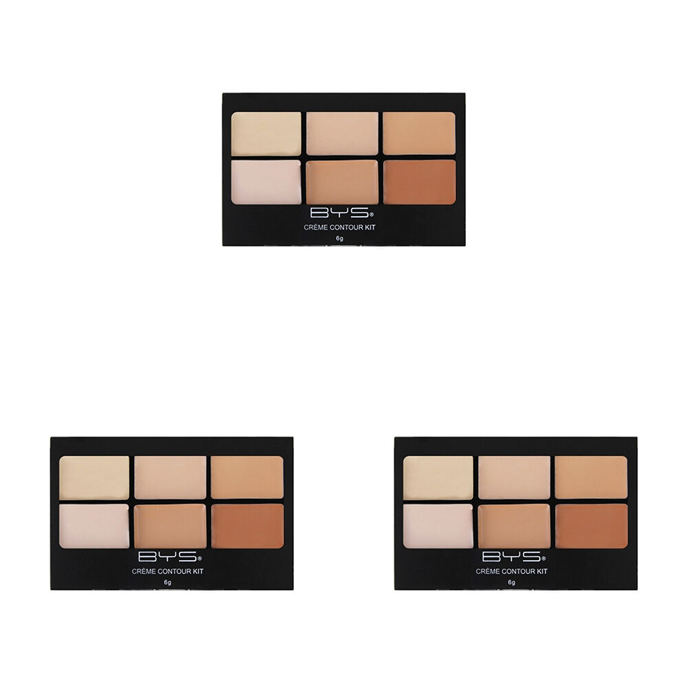 3PK BYS Creme Contour 6g Palette Contour Is Key Face Makeup