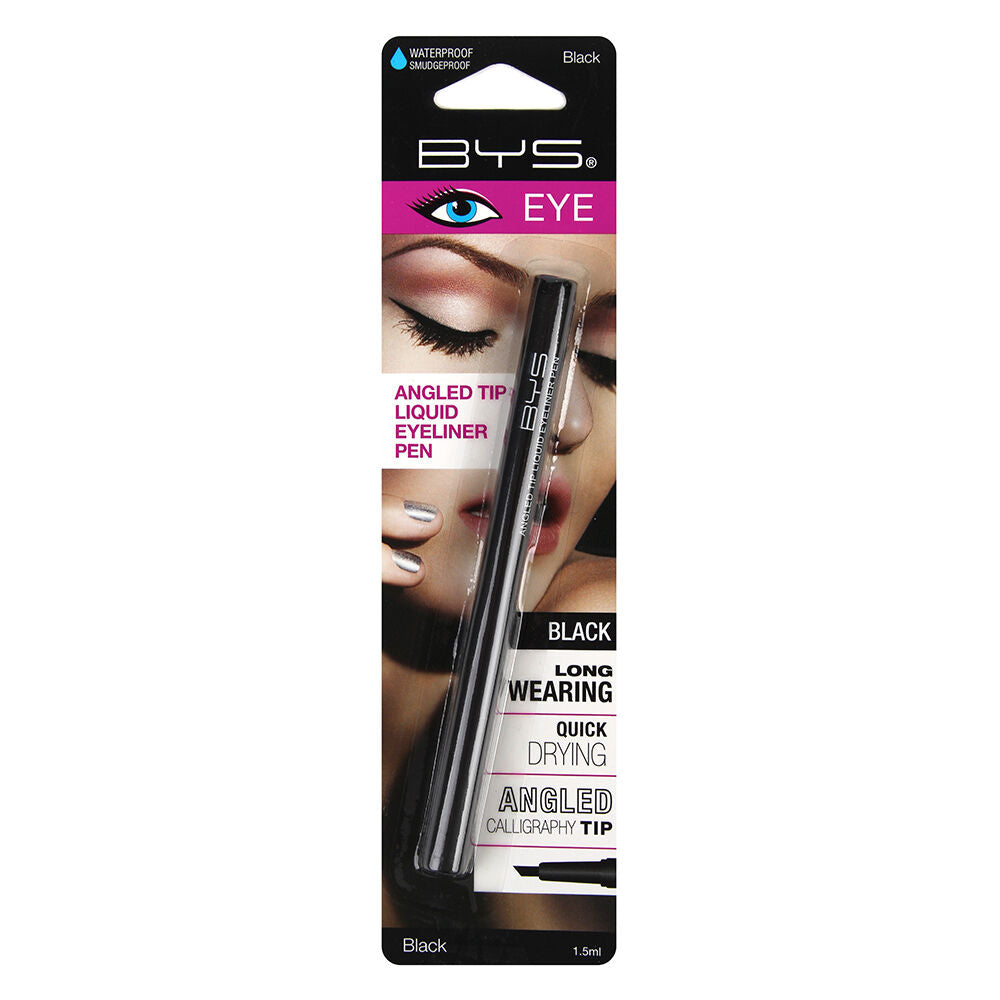 3PK BYS Angled Tip Liquid Eyeliner Pen Quick Dry Black 1.5ml
