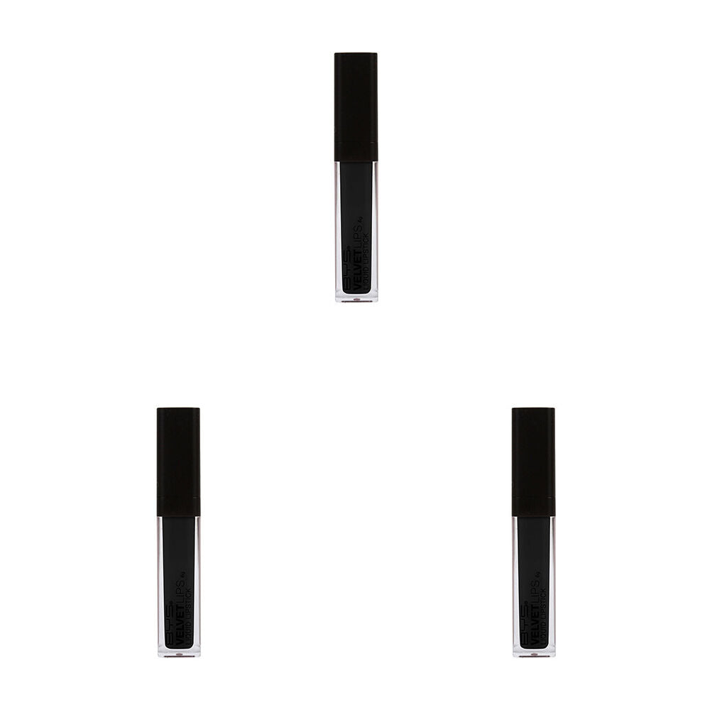 3PK BYS Velvet Lipstick Dark Night 6g Lip Colour Cosmetics Makeup