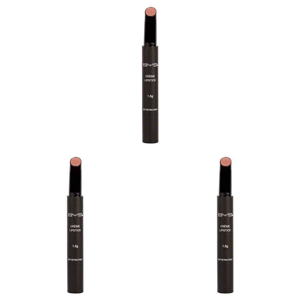 3PK BYS Creme Lipstick Christie 1.5g Lip Cream Colour Makeup