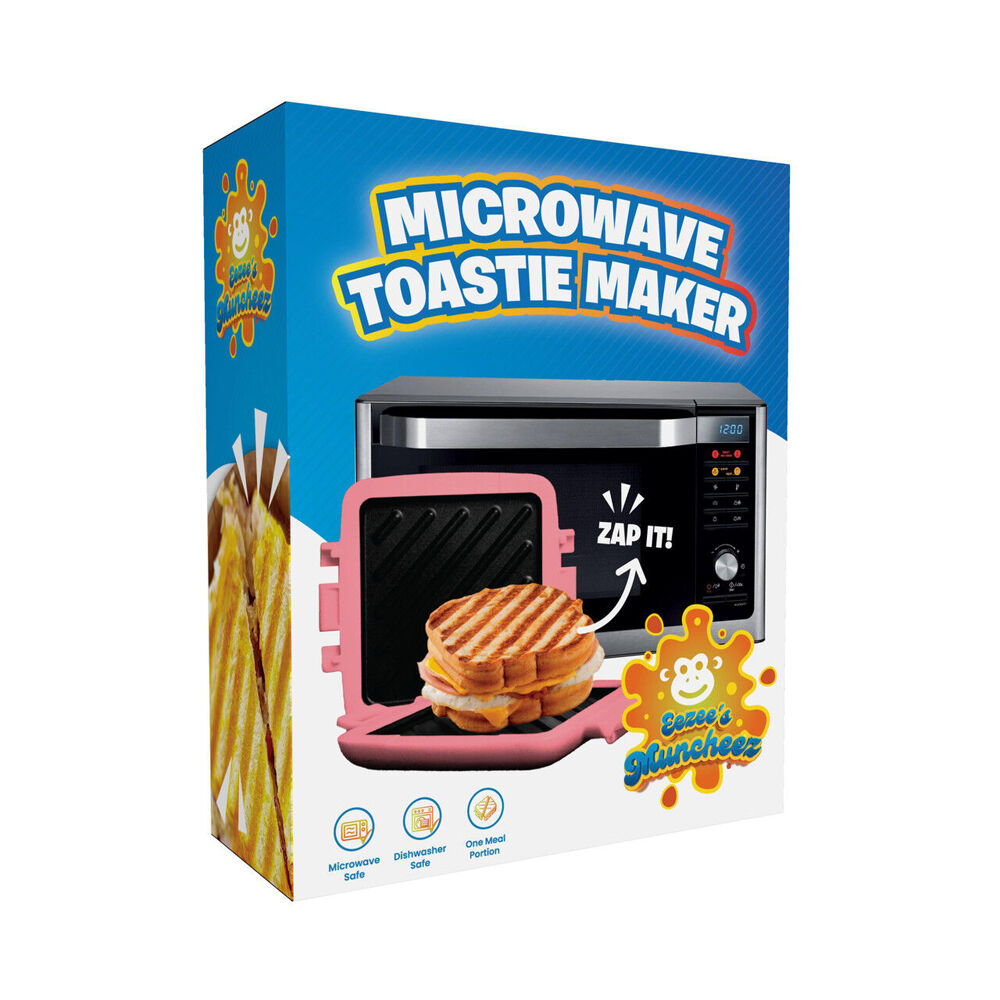 Laser Microwave Toastie Maker Flamingo Non-Stick Dishwasher Safe Pink