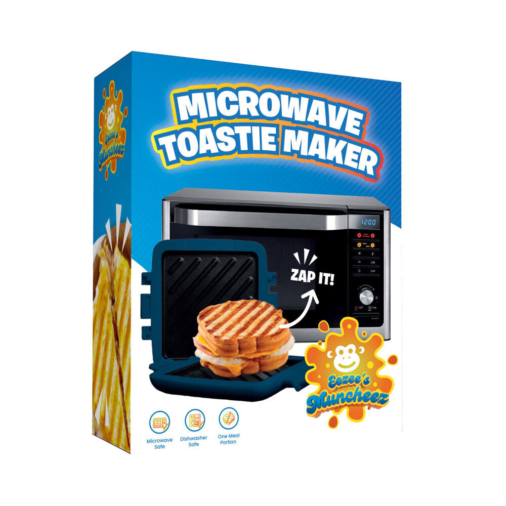 Laser Heatwave Technology Microwave Toastie Maker Non-Stick Dishwasher Safe Blue