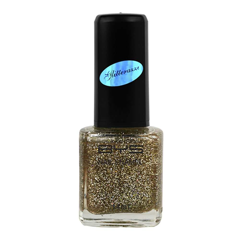 2PK BYS 14ml Nail Polish Glitterazzi Gold Finger