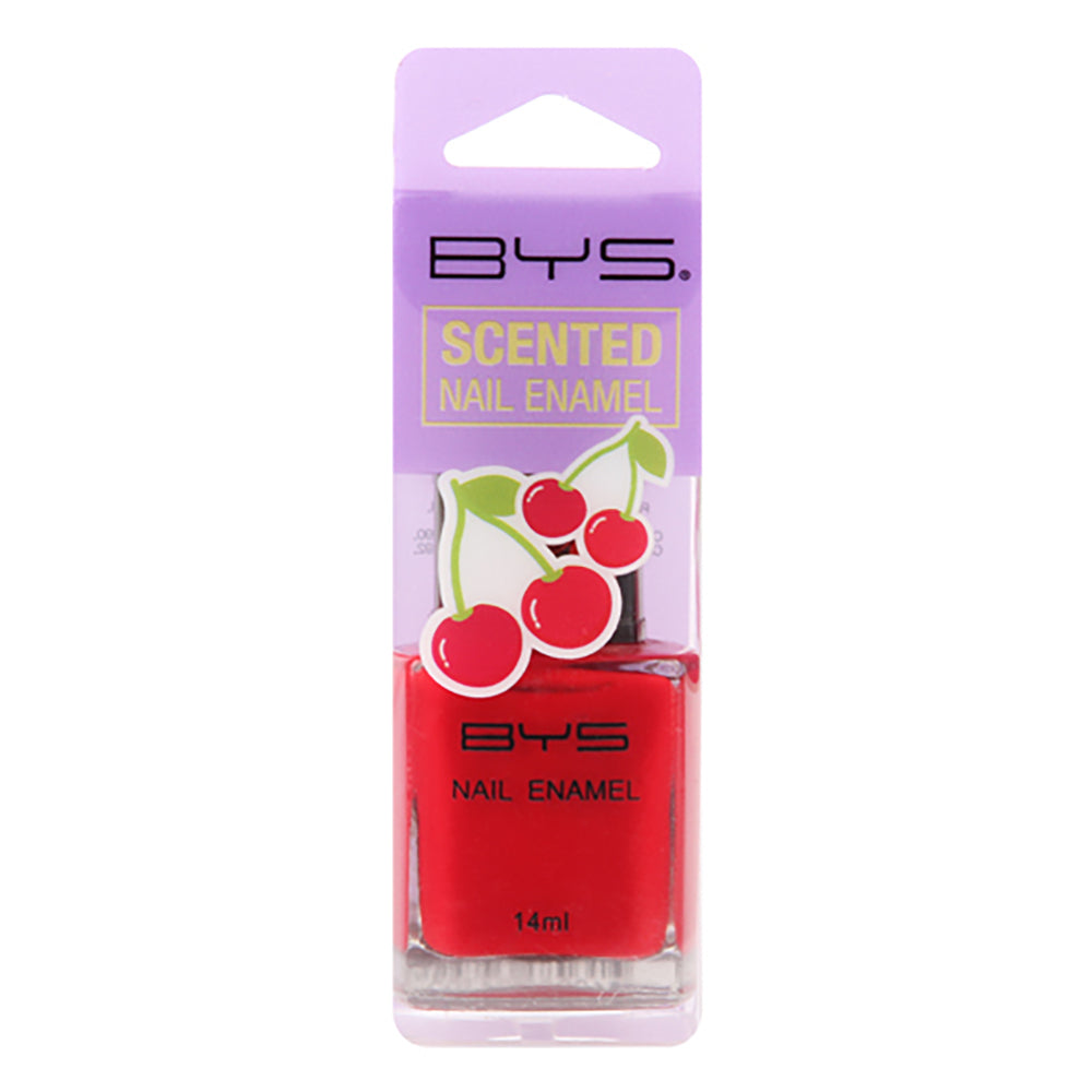 2PK BYS 14ml Nail Polish Scented Cherry Red