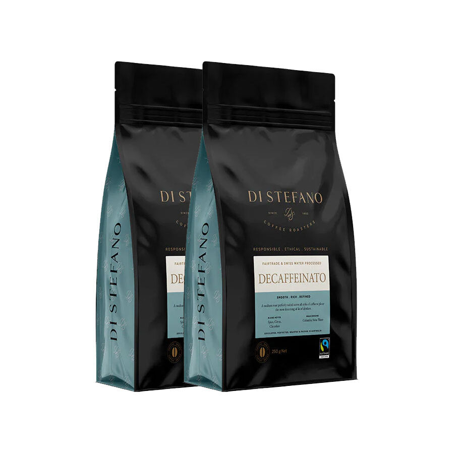 2PK Di Stefano Decaf Coffee Beans Decaffeinato 250g