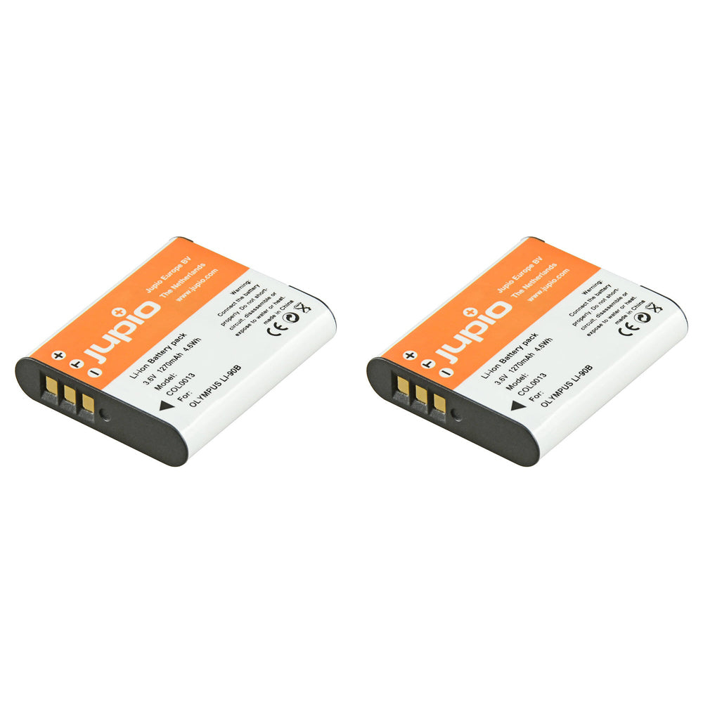 2PK Jupio Li-Ion 3.6V 1270mAh Rechargeable Battery For Olympus Li-90B/Li-92B Camera