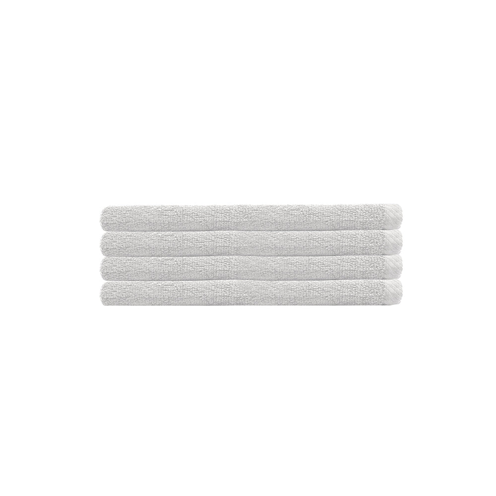 4pc Bambury Home Living soft Chateau Hand Towel 40x70cm White 40 x 70cm