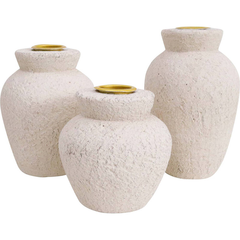 6pc LVD Cement Candle Holders Set Home/Lounge Decor Urn