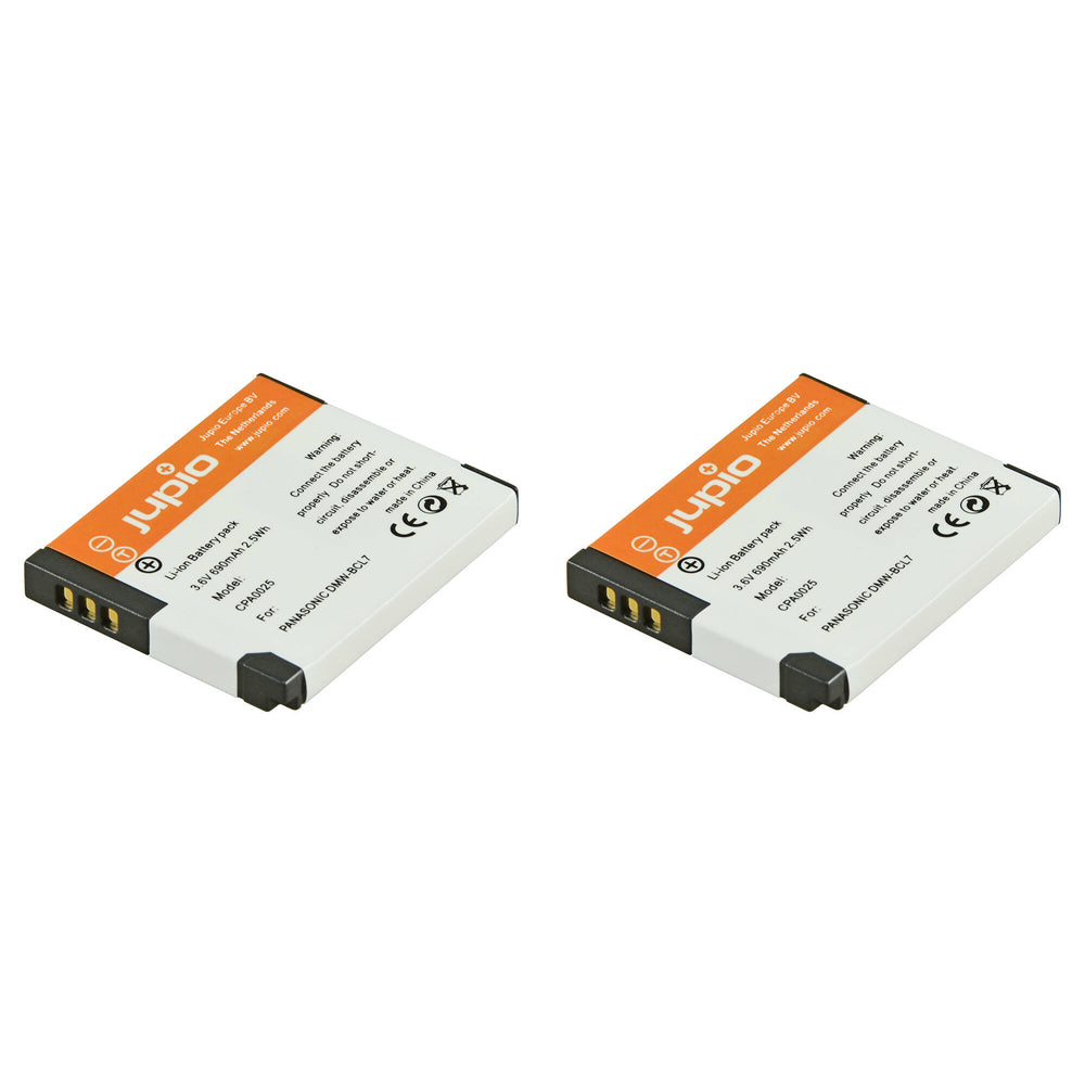2PK Jupio Li-Ion 3.6V 690mAh Rechargeable Battery For Panasonic DMW-BCL7 Camera
