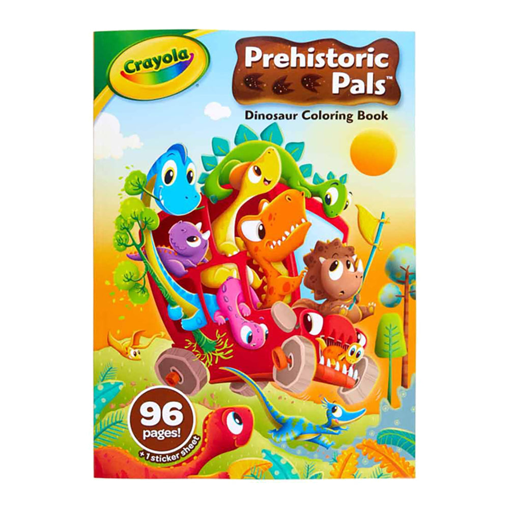 6PK Crayola 96pg Prehistoric Pals Coloring Book w/ Stickers 3y+