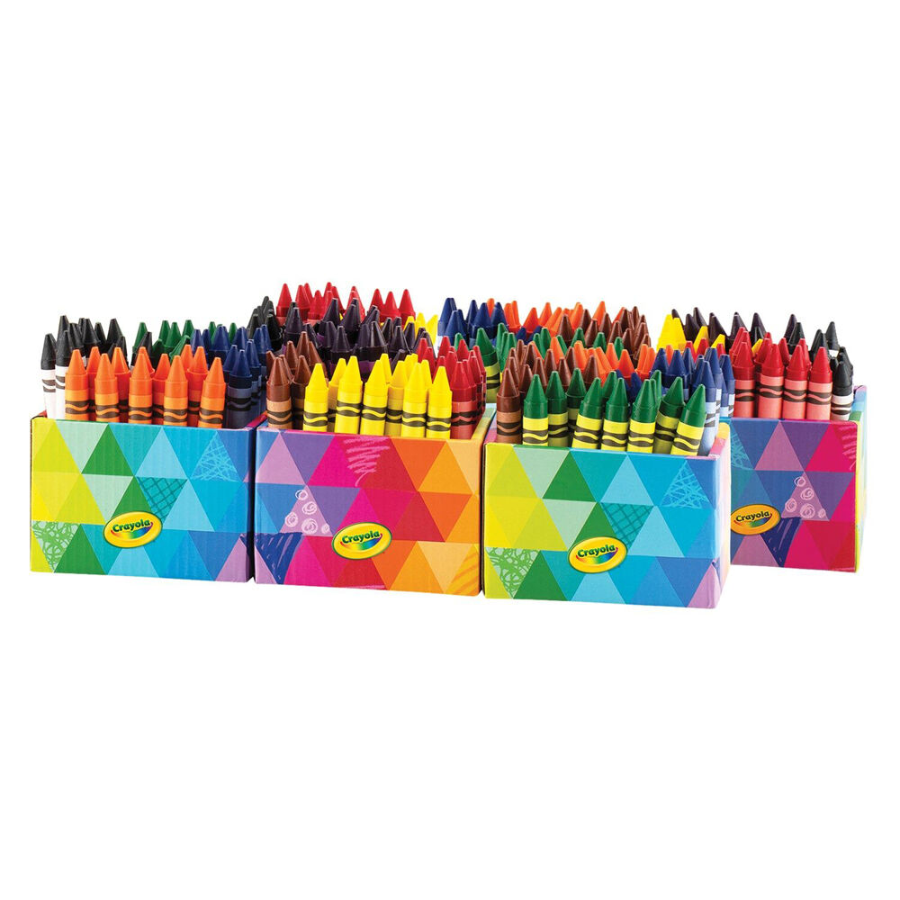 240pc Crayola Large Crayon Classroom Set Colouring Tools Kids 3y+