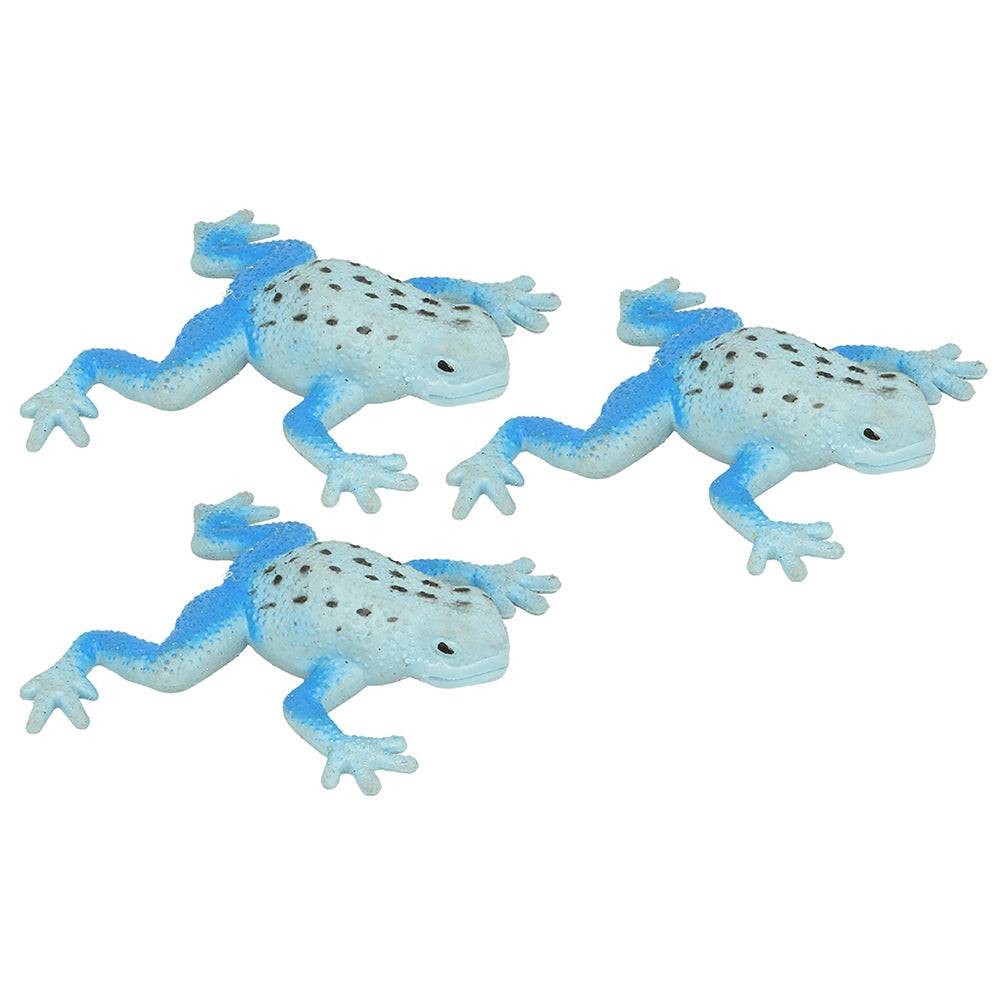 3PK Fumfings Animal Stretchy Beanie 14cm Blue Poison Dart Frog