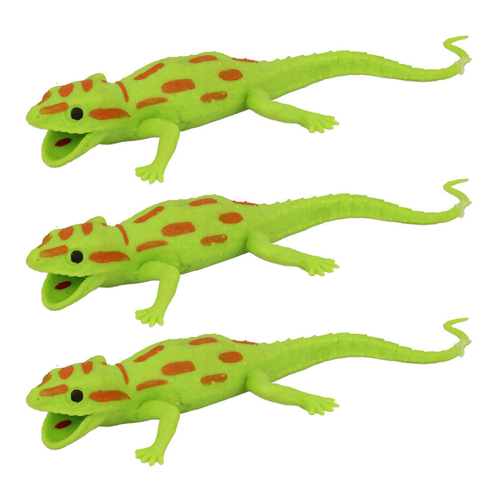 3PK Fumfings Animal Stretchy Beanie 20cm Gecko