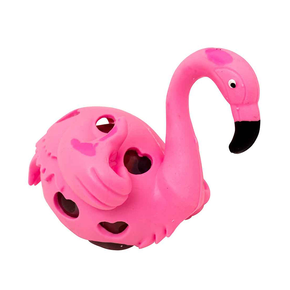 3PK Fumfings Novelty Squeezy Flamingo 10cm