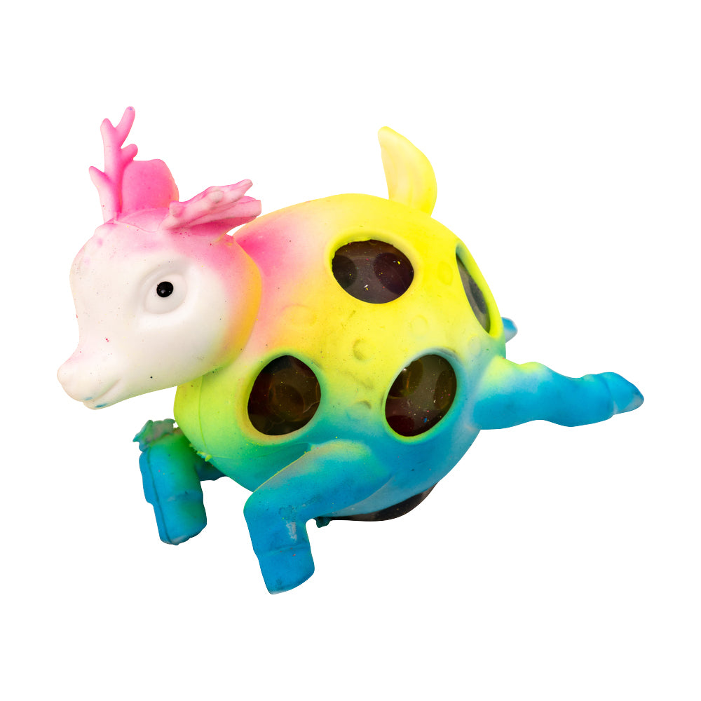 3PK Fumfings Novelty Squeezy Rainbowdeer 7cm