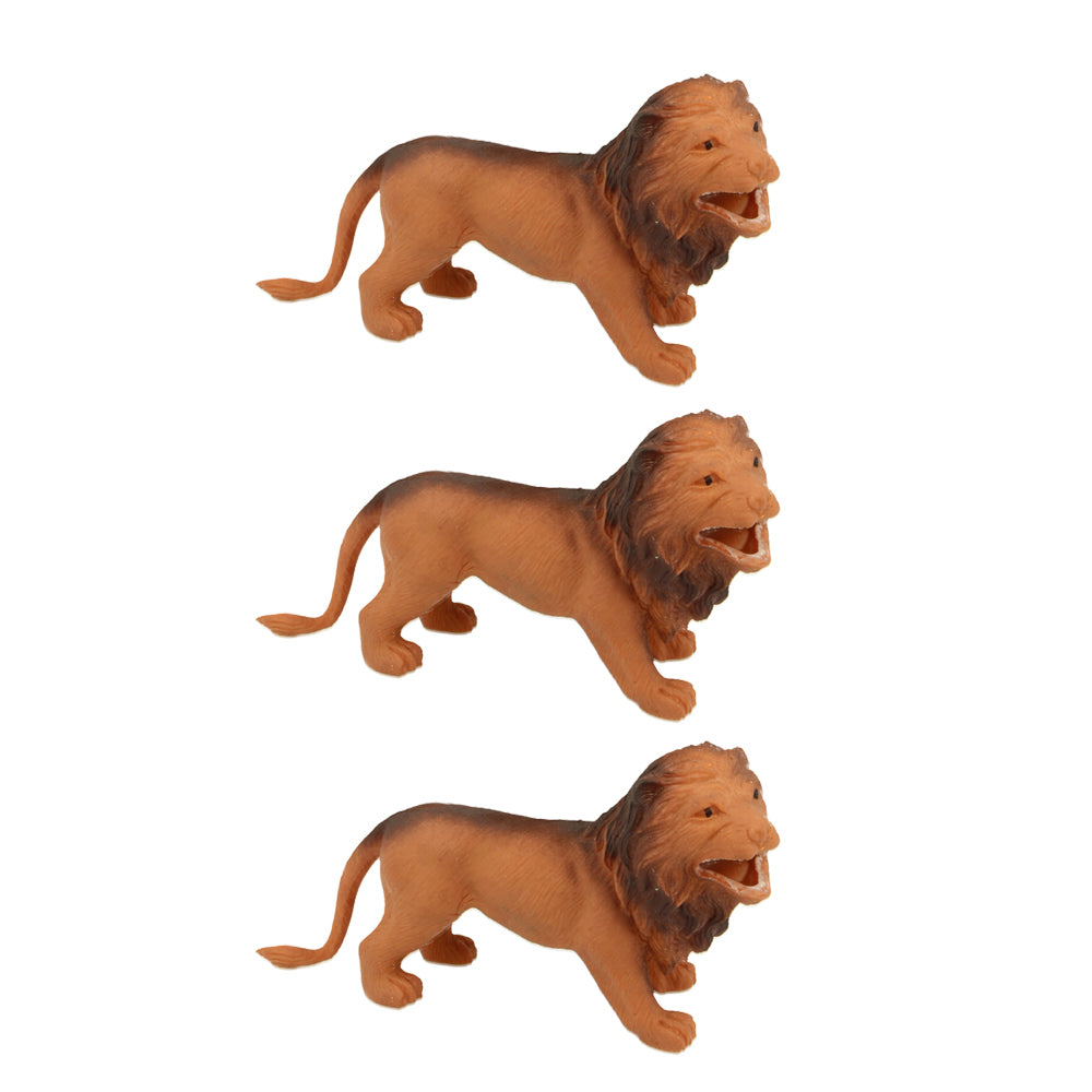 3PK Fumfings Animal Stretchy Beanie 15cm Lion